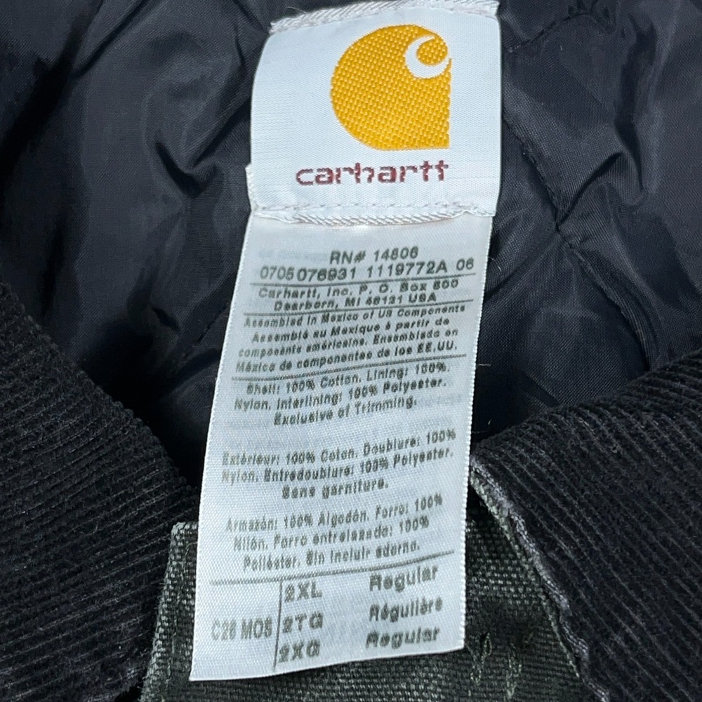 Carhartt Arctic Jacket Men XXL 2XL Moss Olive Green Duck Canvas C26 MOS VTG - Picture 3 of 16